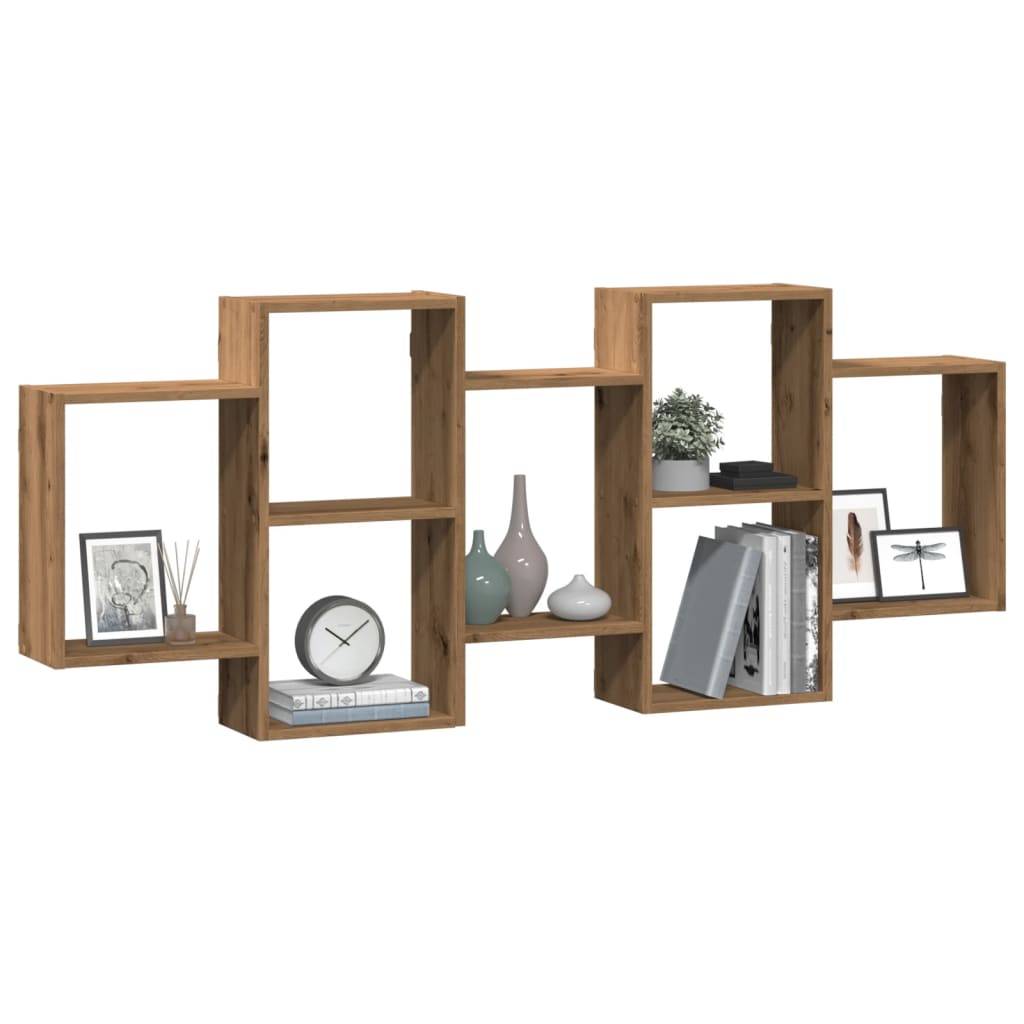 vidaXL Wandregal Artisan-Eiche 159x18x65 cm Holzwerkstoff
