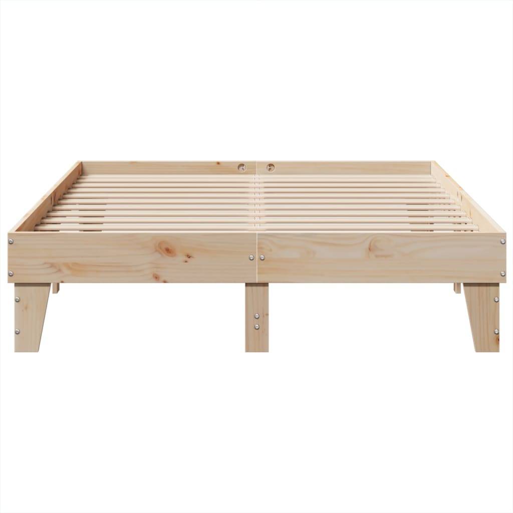 vidaXL Massivholzbett ohne Matratze 150x200 cm Kiefernholz