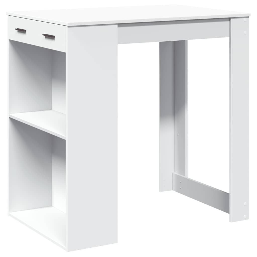 vidaXL Bartisch Weiß 102x70x103,5 cm Holzwerkstoff