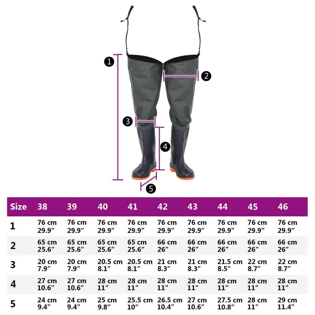 vidaXL Watstiefel Dunkelgrün Gr. 42