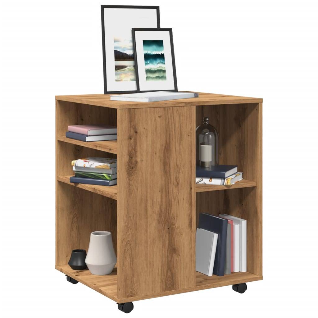 vidaXL Rollschrank Artisan-Eiche 60x53x72 cm Holzwerkstoff