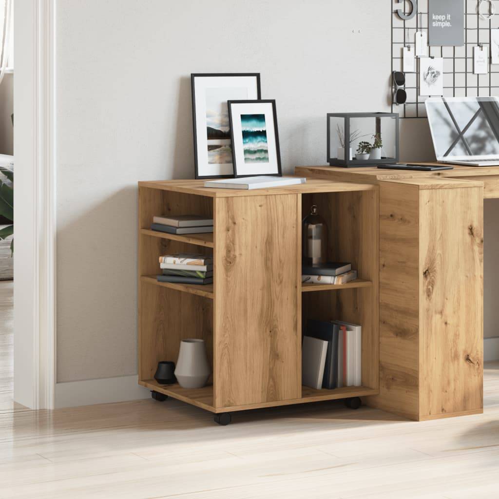 vidaXL Rollschrank Artisan-Eiche 60x53x72 cm Holzwerkstoff