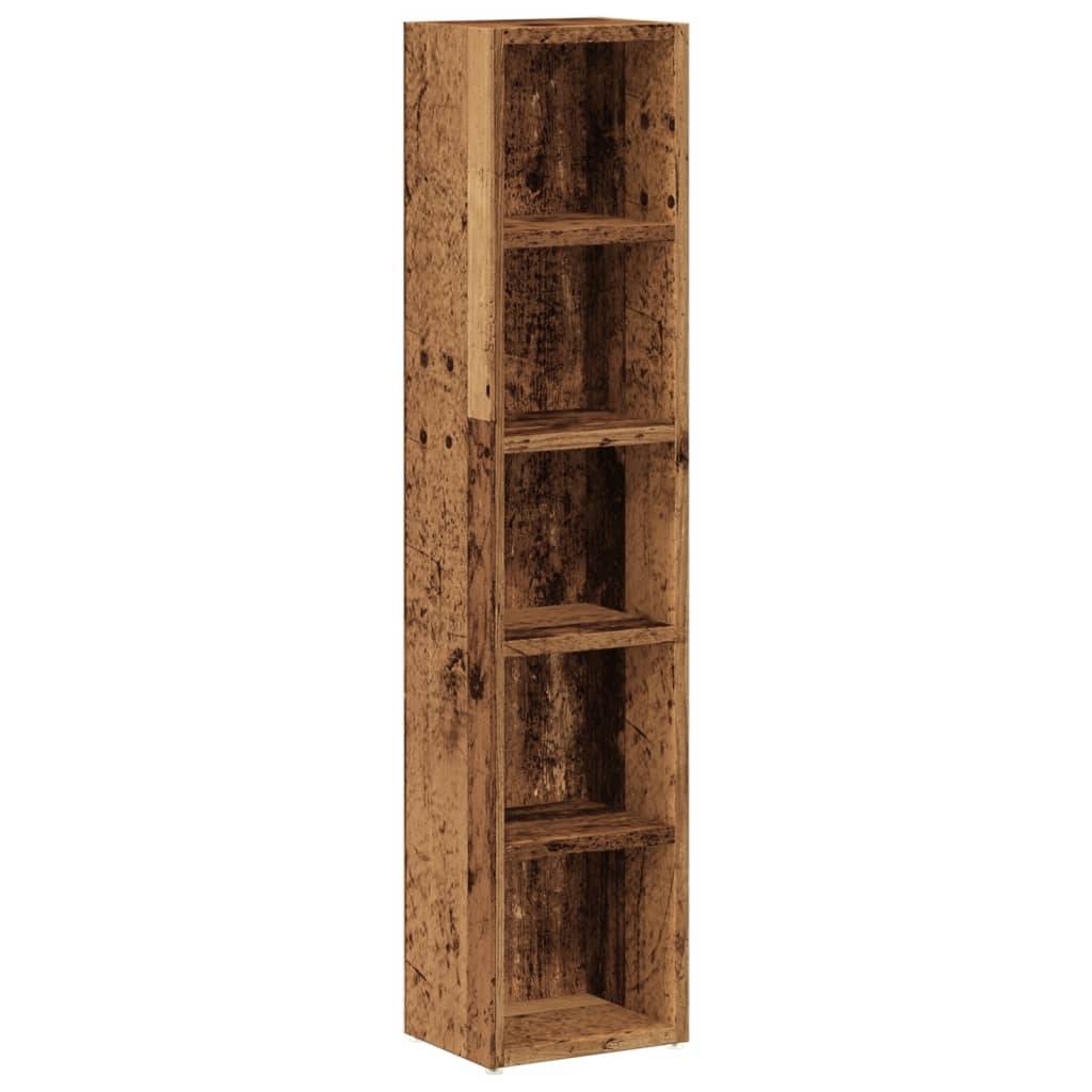 vidaXL CD-Regale 2 Stk. Altholz-Optik 21x16x93,5 cm Holzwerkstoff