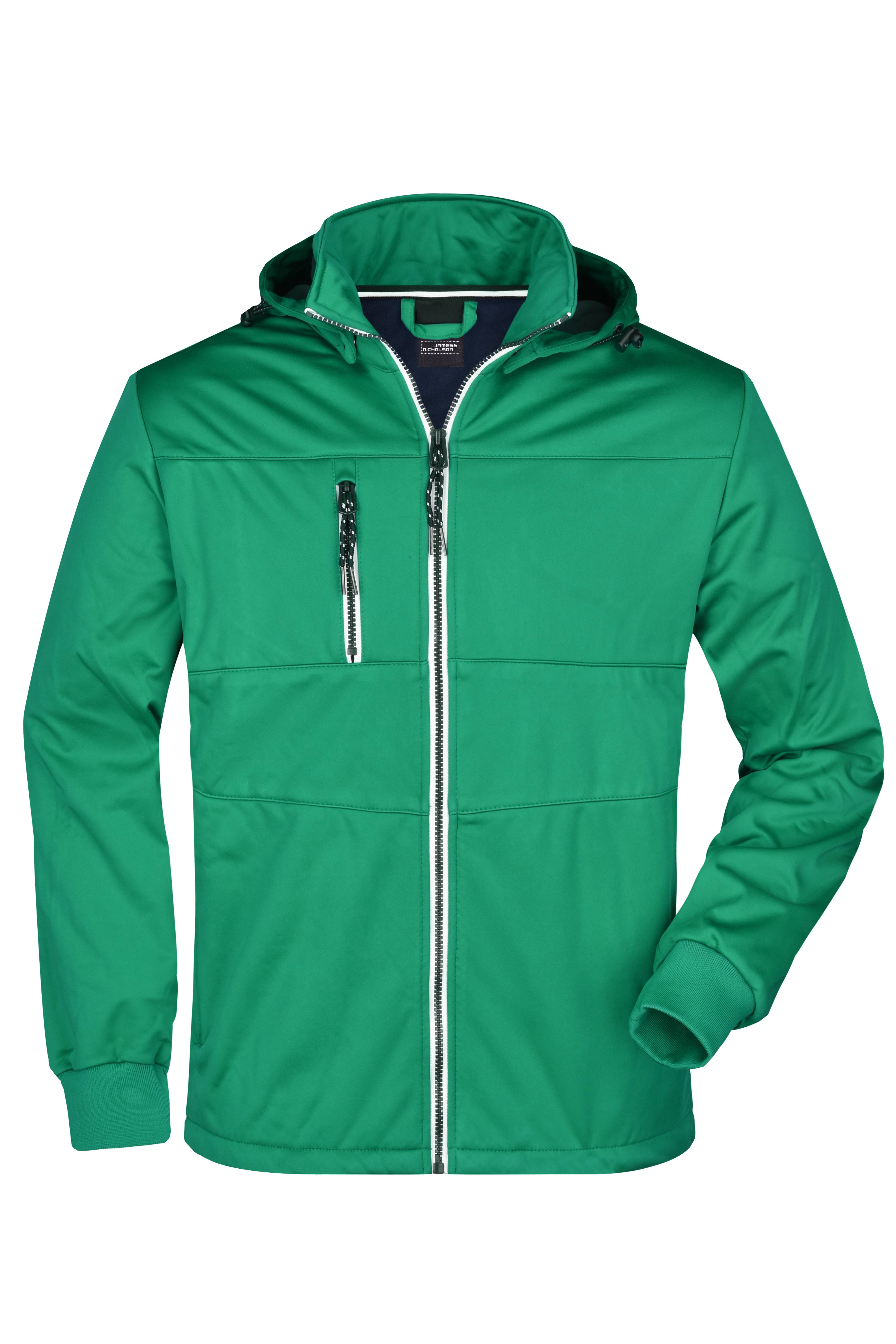 James & Nicholson® JN1078 Men's Maritime Jacket Softshelljacke Größe:M irish-green/navy/white