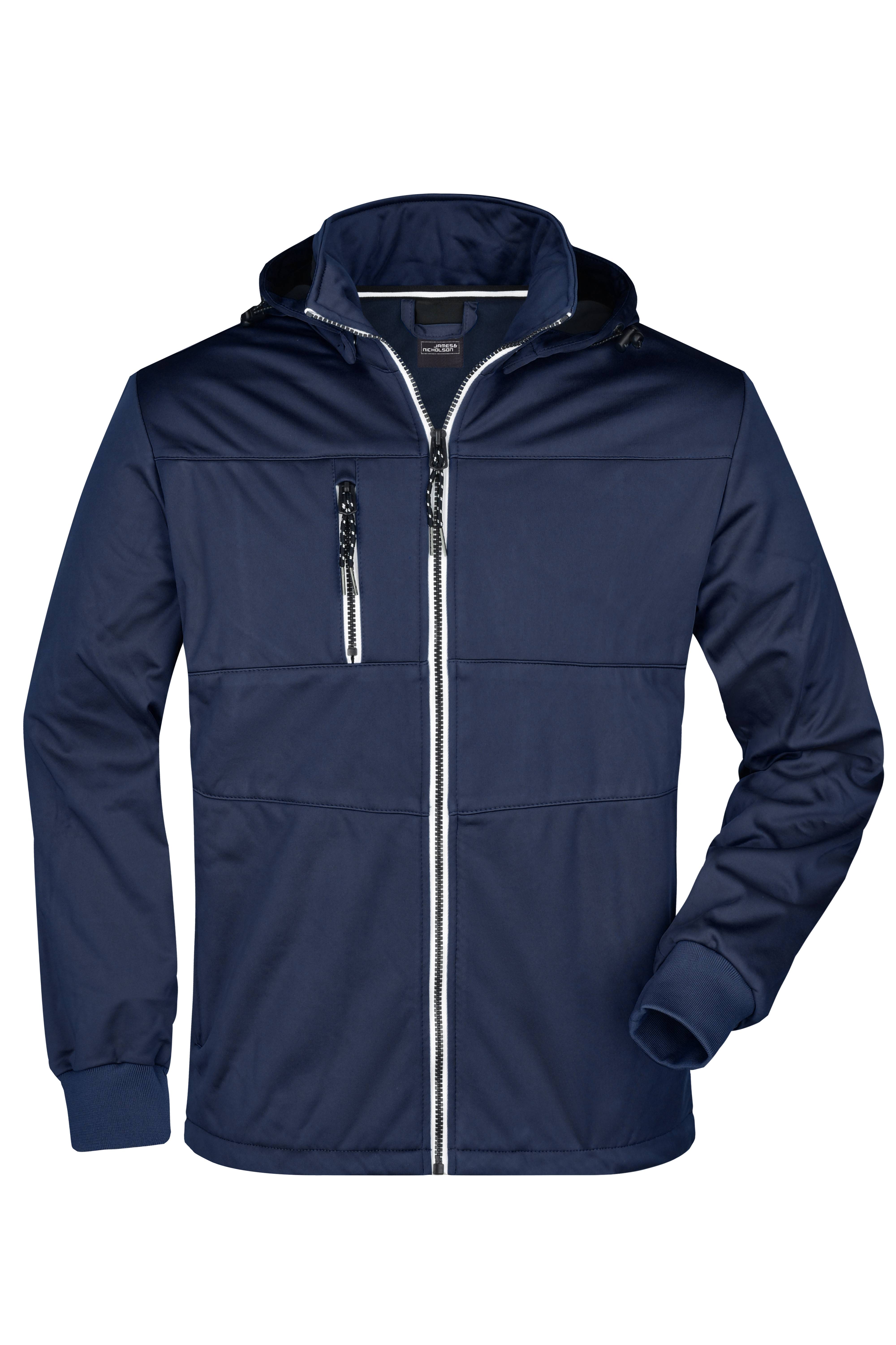 James & Nicholson® JN1078 Men's Maritime Jacket Softshelljacke Größe: XXL navy/navy/white