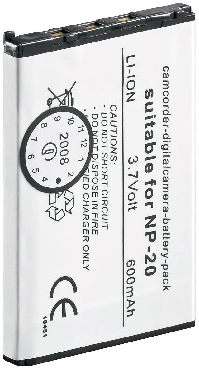 Ersatzakku - Casio NP-20 - 3,7 Volt 600mAh Li-Ion