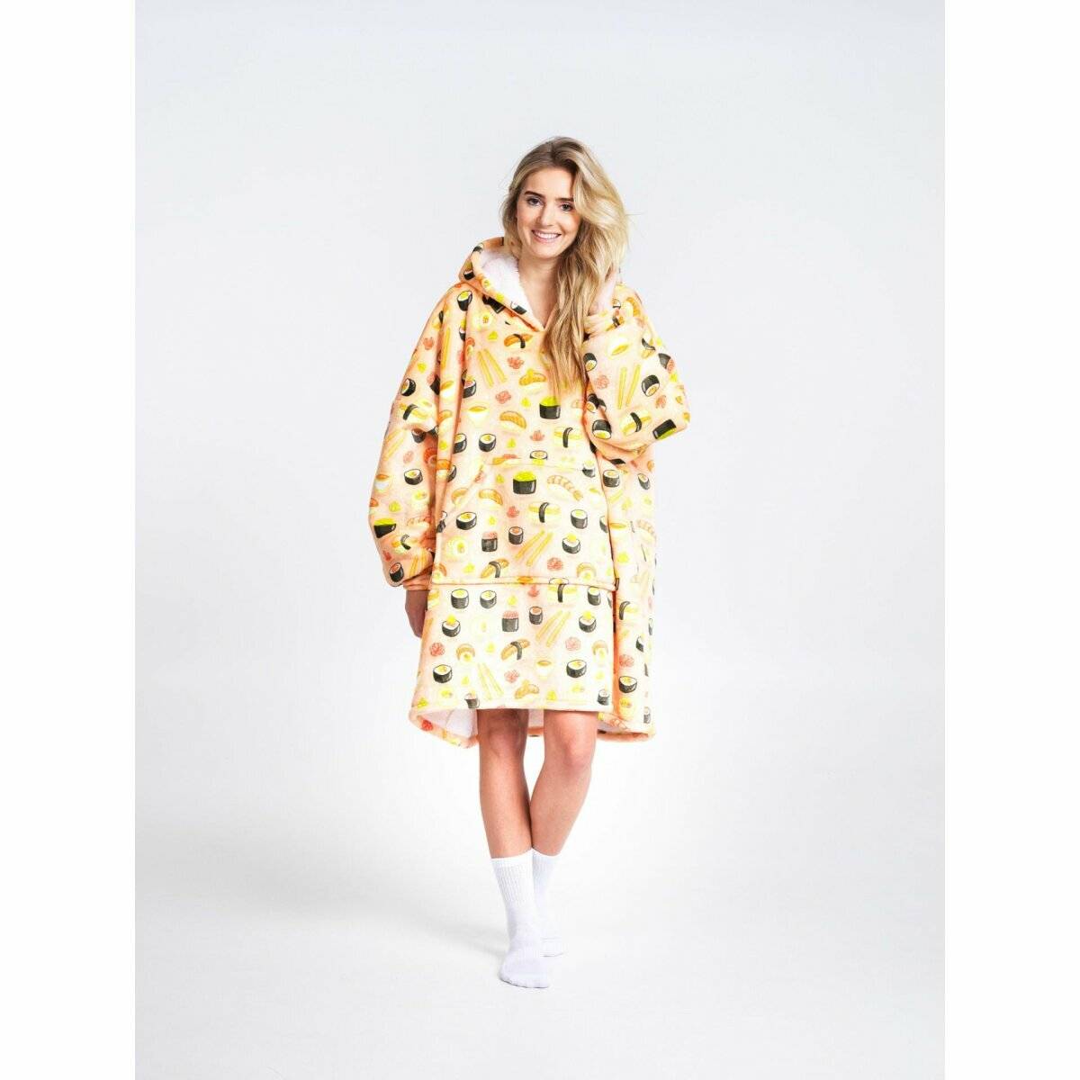 Superweiche Kapuzendecke in XL  Komfort pur für jeden Tag Sushi