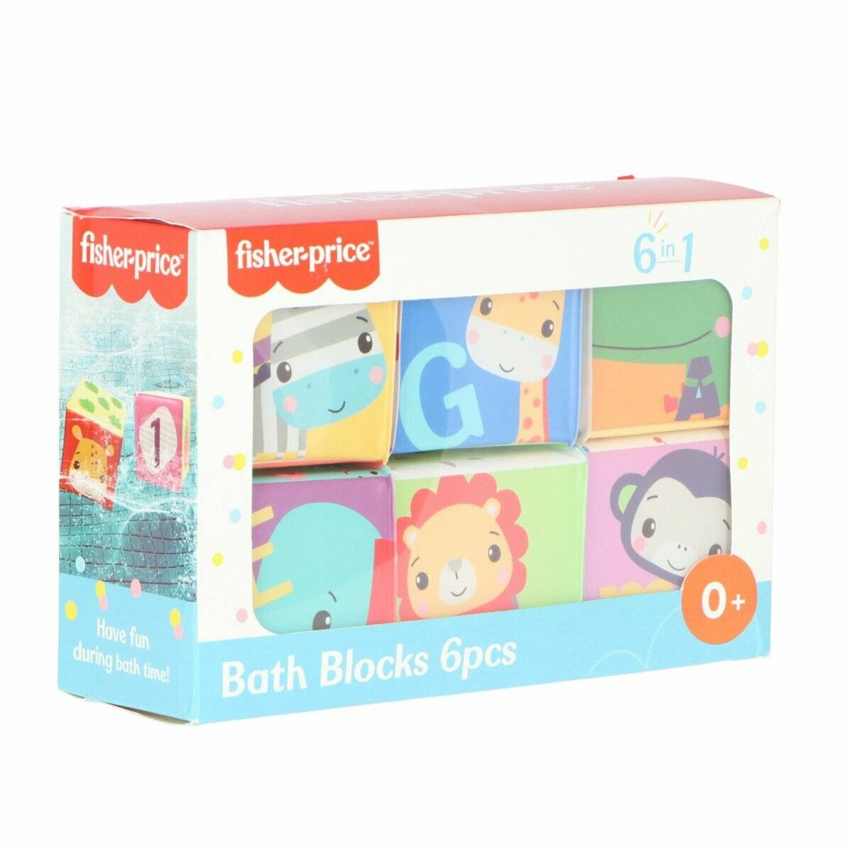 Bunte Badewürfel für Babys  6 Stück mit niedlichen Motiven