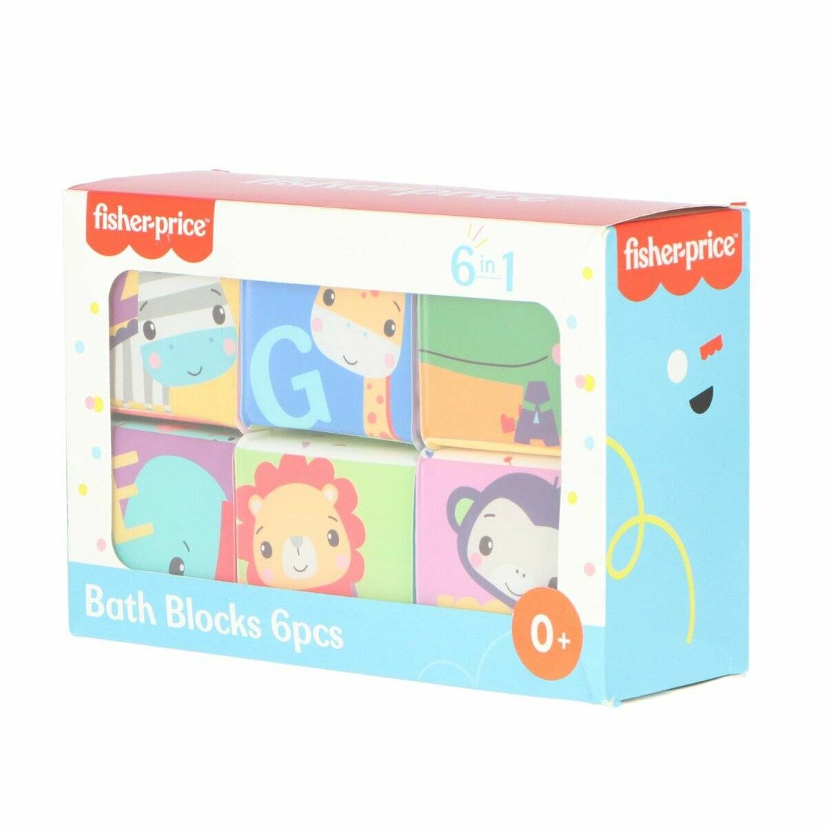 Bunte Badewürfel für Babys  6 Stück mit niedlichen Motiven