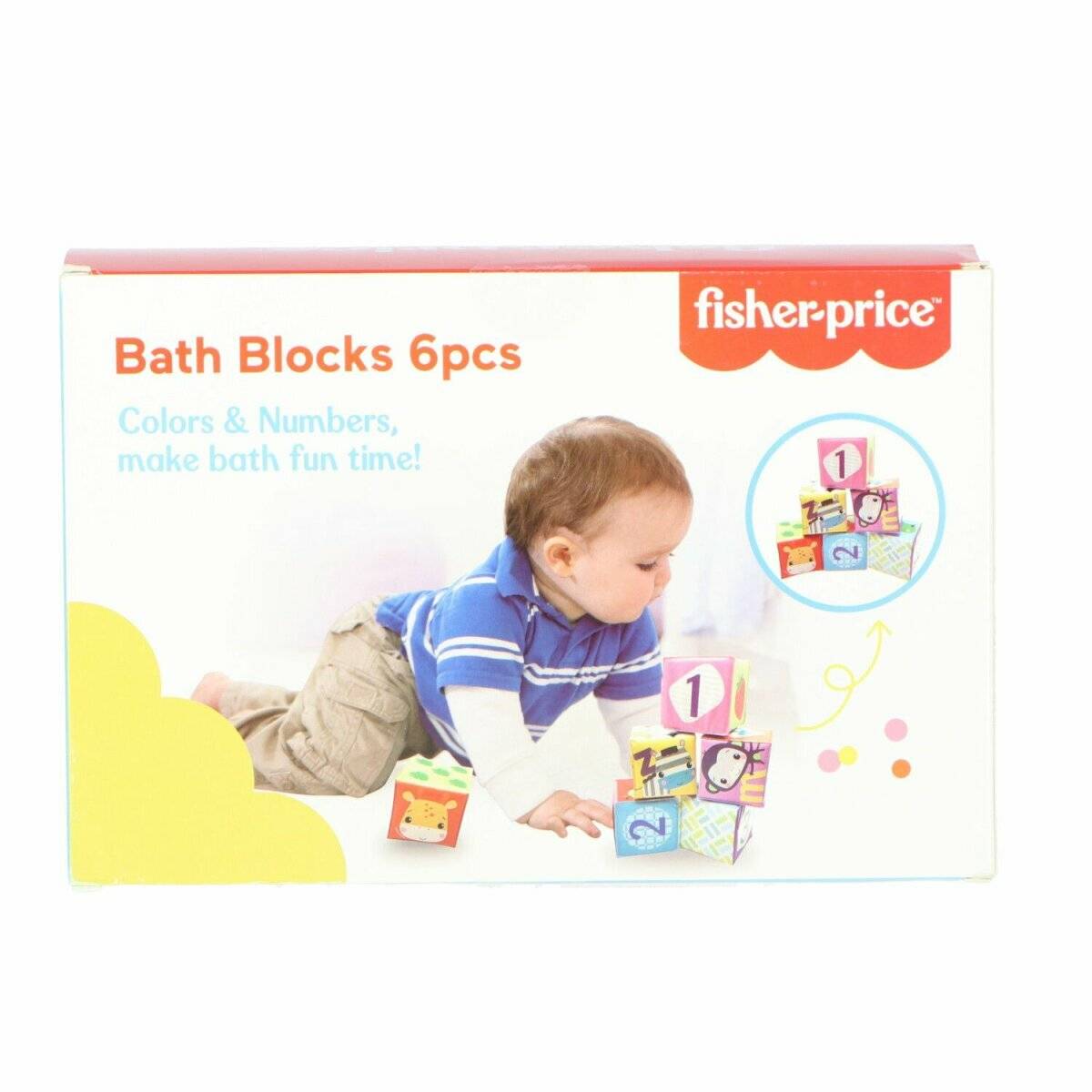 Bunte Badewürfel für Babys  6 Stück mit niedlichen Motiven