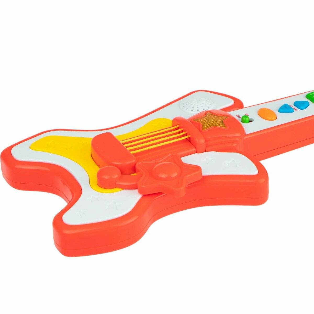 Musikspielzeug Gitarre  10 Melodien, echte Gitarrensounds und Licht-Effekte