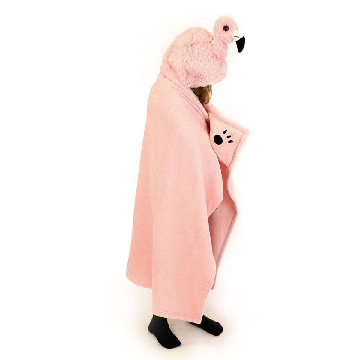Noxxiez Hochwertige Fleecedecke 100 x 130 cm – Die perfekte Kuscheldecke für Zuhause Flamingo