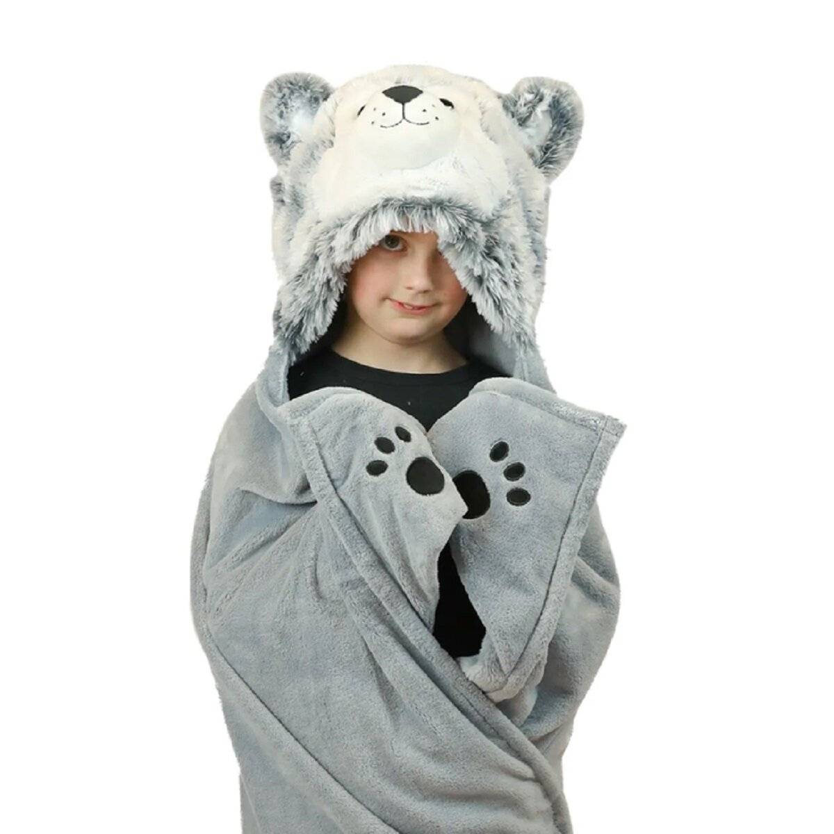 Noxxiez Hochwertige Fleecedecke 100 x 130 cm – Die perfekte Kuscheldecke für Zuhause Husky