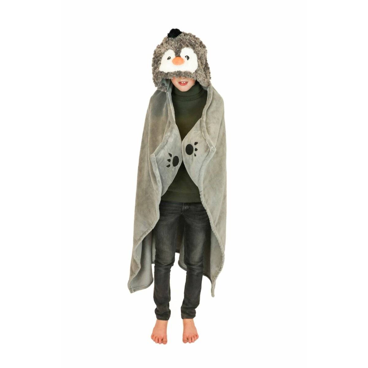 Noxxiez Hochwertige Fleecedecke 100 x 130 cm – Die perfekte Kuscheldecke für Zuhause Pinguin