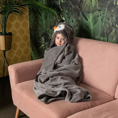 Noxxiez Hochwertige Fleecedecke 100 x 130 cm – Die perfekte Kuscheldecke für Zuhause Pinguin Noxxiez Hochwertige Fleecedecke 100 x 130 cm – Die perfekte Kuscheldecke für Zuhause Pinguin