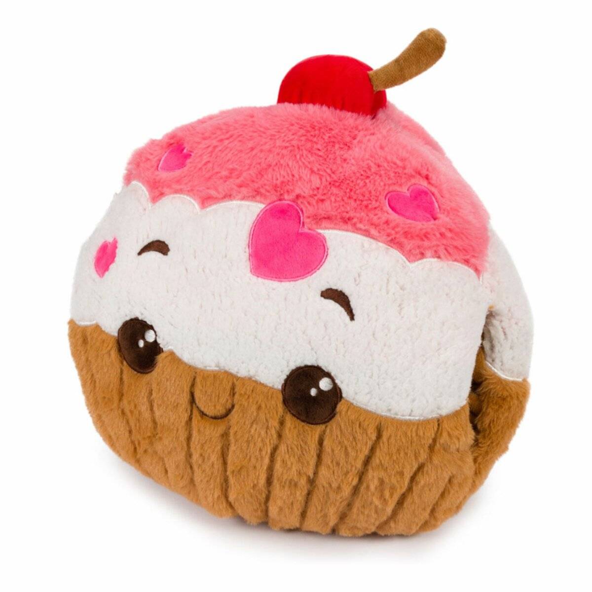 Noxxiez Kuschel-Kissen Handwärmer – Niedliches Kuscheltier für warme Hände Cupcake