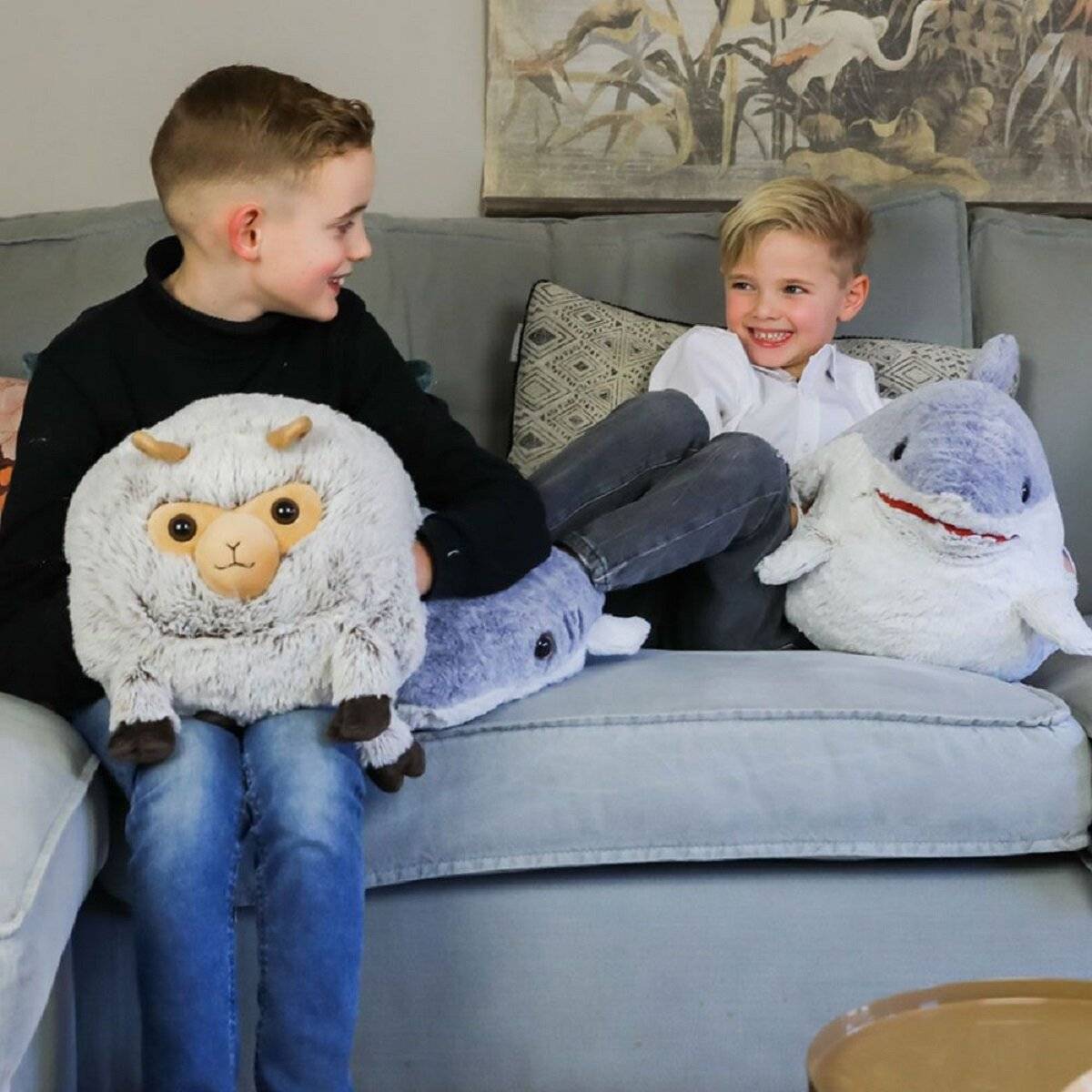 Noxxiez Kuschel-Kissen Handwärmer – Niedliches Kuscheltier für warme Hände Alpaka