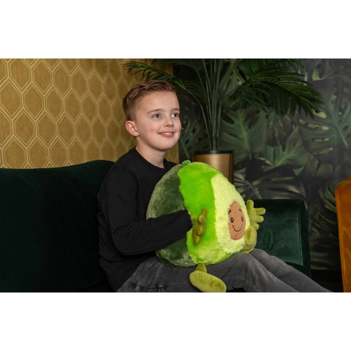 Noxxiez Kuschel-Kissen Handwärmer – Niedliches Kuscheltier für warme Hände Avocado
