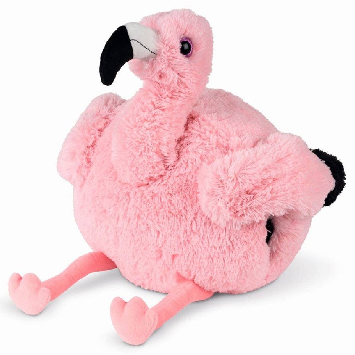 Noxxiez Kuschel-Kissen Handwärmer – Niedliches Kuscheltier für warme Hände Flamingo