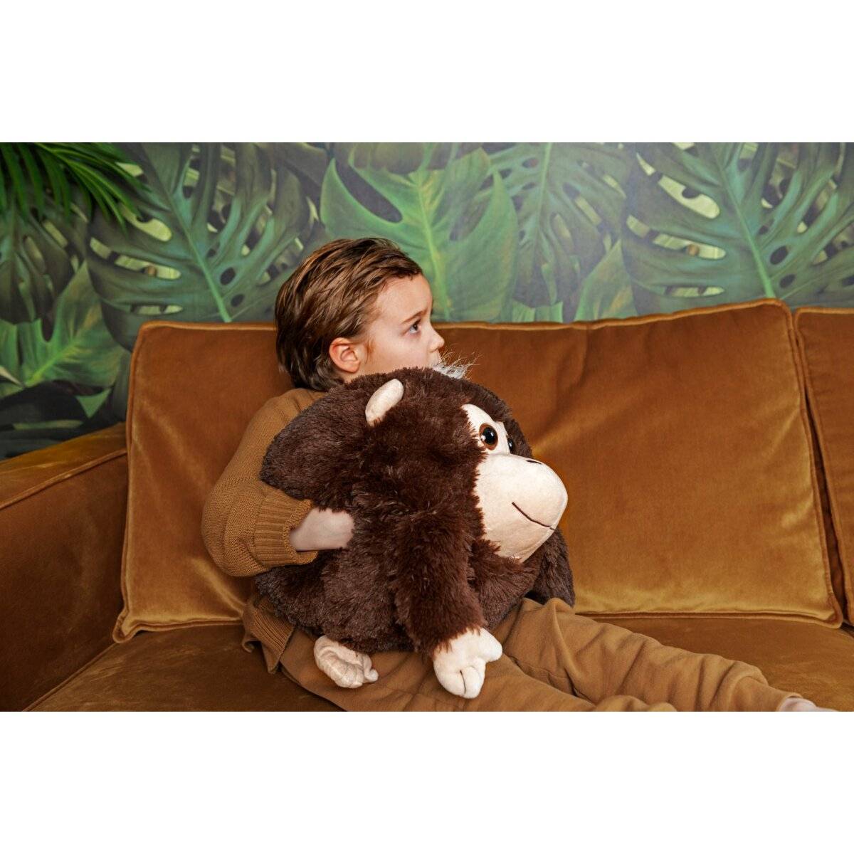 Noxxiez Kuschel-Kissen Handwärmer – Niedliches Kuscheltier für warme Hände Gorilla