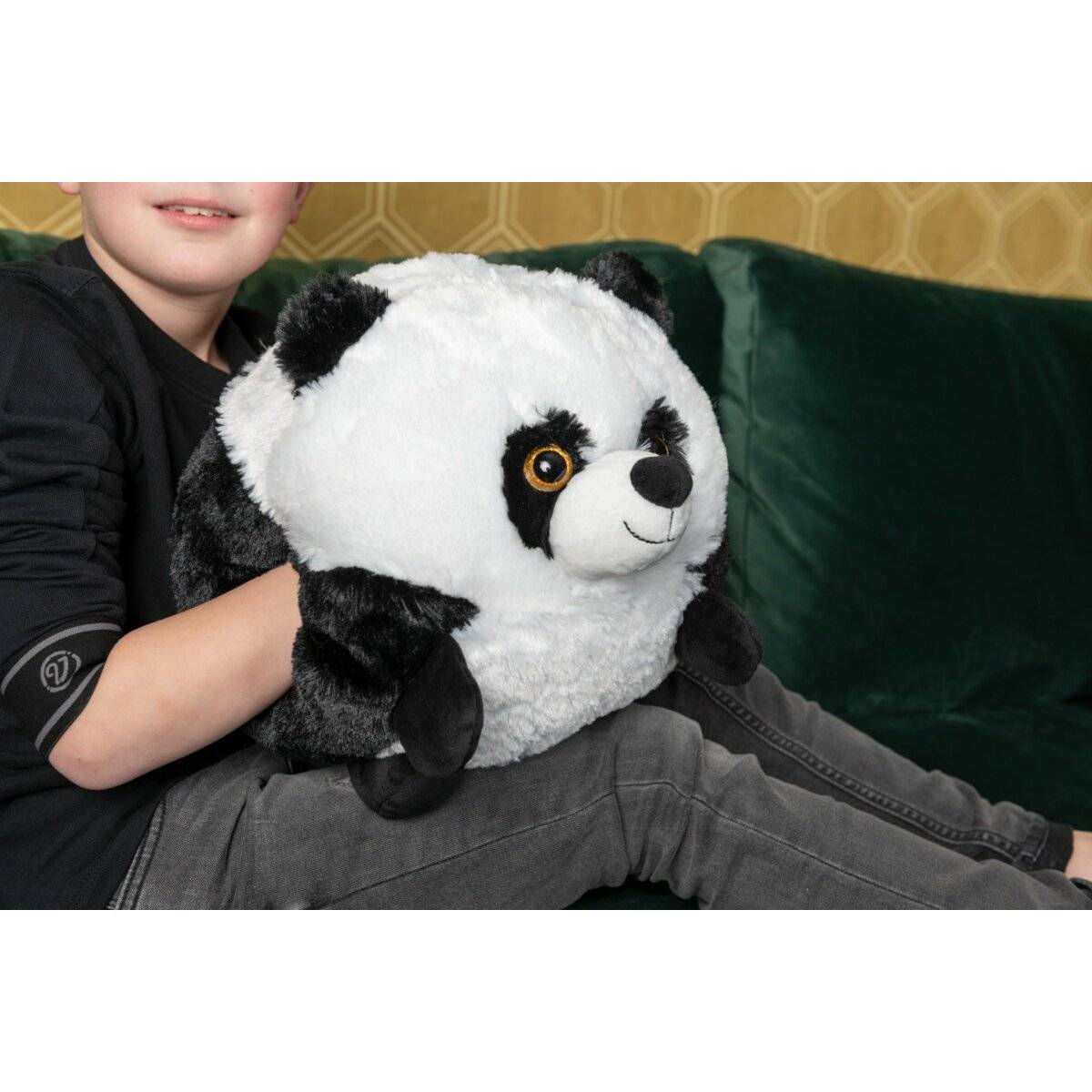 Noxxiez Kuschel-Kissen Handwärmer – Niedliches Kuscheltier für warme Hände Panda
