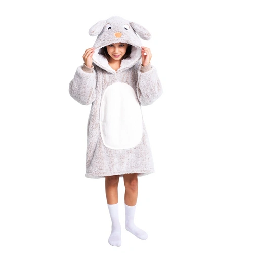 Noxxiez Kuschelige Hoodie-Decke für Kinder – Perfekt für 7 bis 14 Jahre Hase Noxxiez Kuschelige Hoodie-Decke für Kinder – Perfekt für 7 bis 14 Jahre Hase
