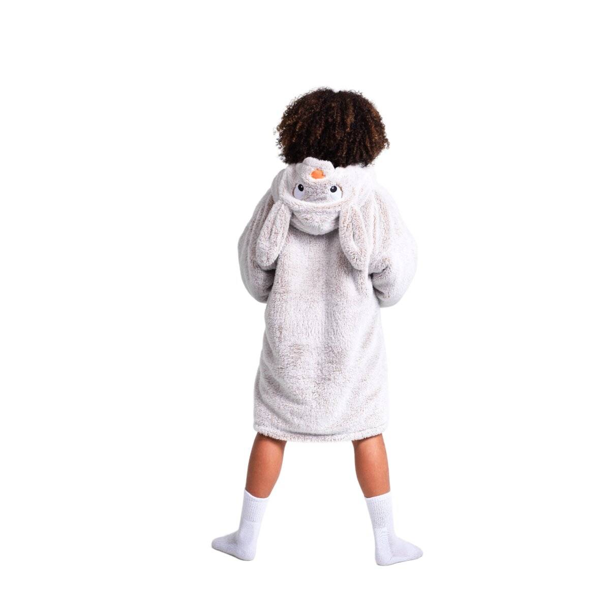Noxxiez Kuschelige Hoodie-Decke für Kinder – Perfekt für 7 bis 14 Jahre Hase