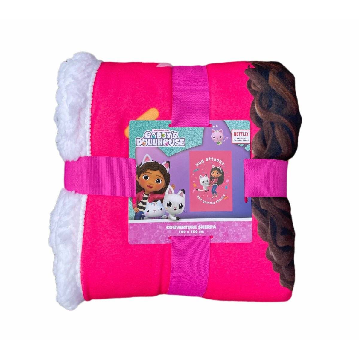 Gabby's Dollhouse Fleecedecke – Kuschelige Sherpa-Decke, 150 x 100 cm