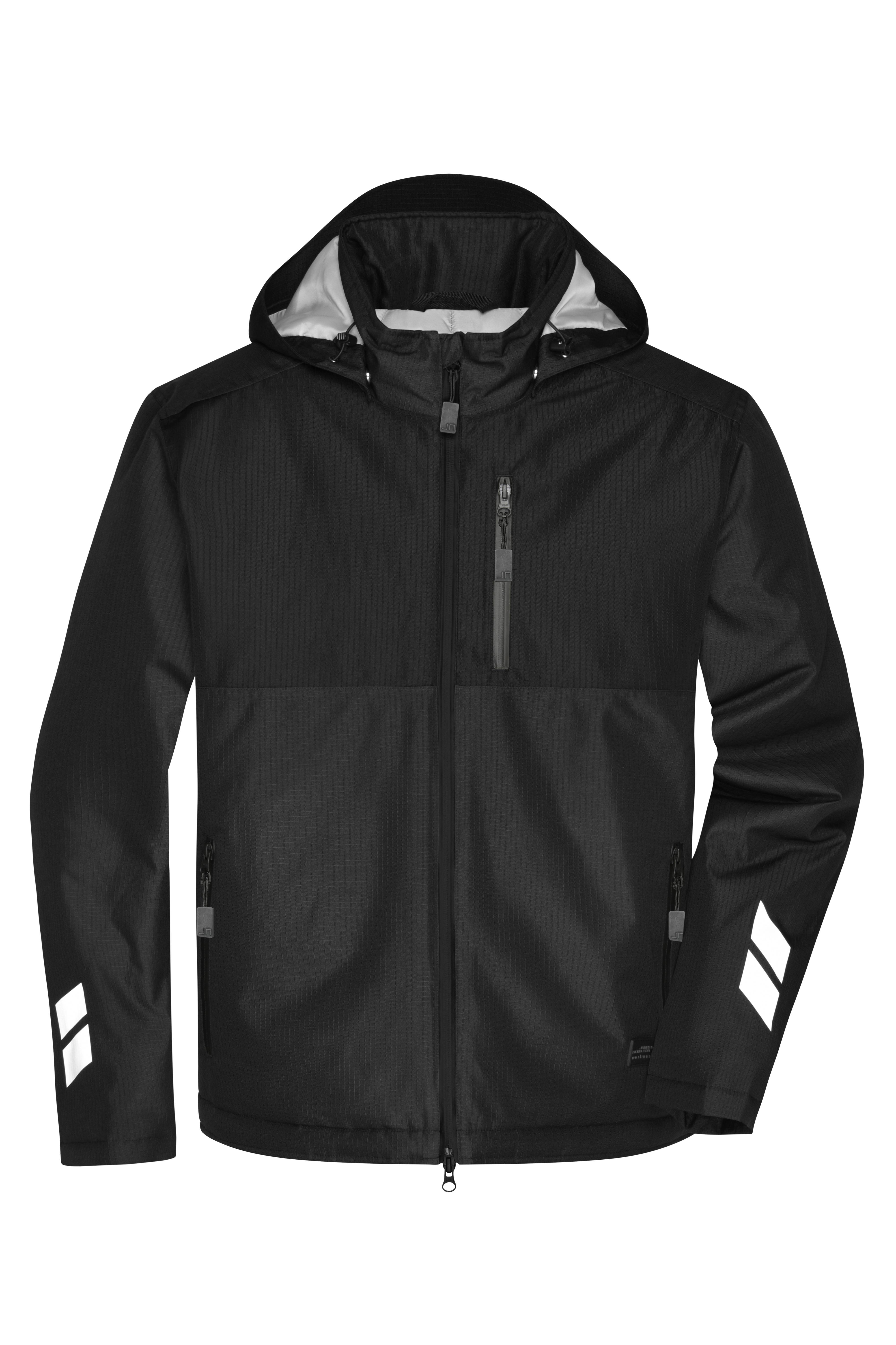 James & Nicholson® JN1815 Padded Hardshell Workwear Jacket Größe: M black/black