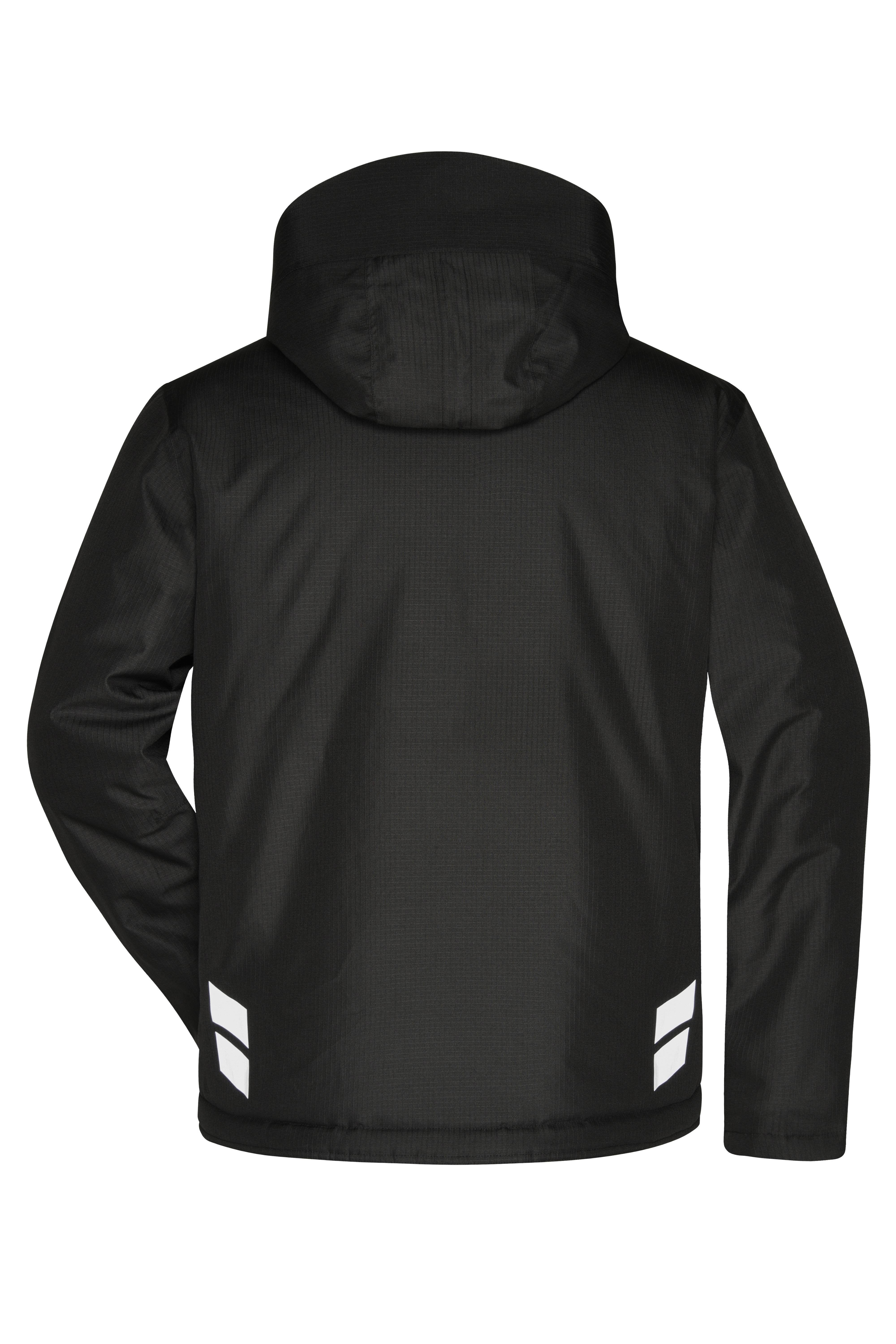 James & Nicholson® JN1815 Padded Hardshell Workwear Jacket Größe: S black/black