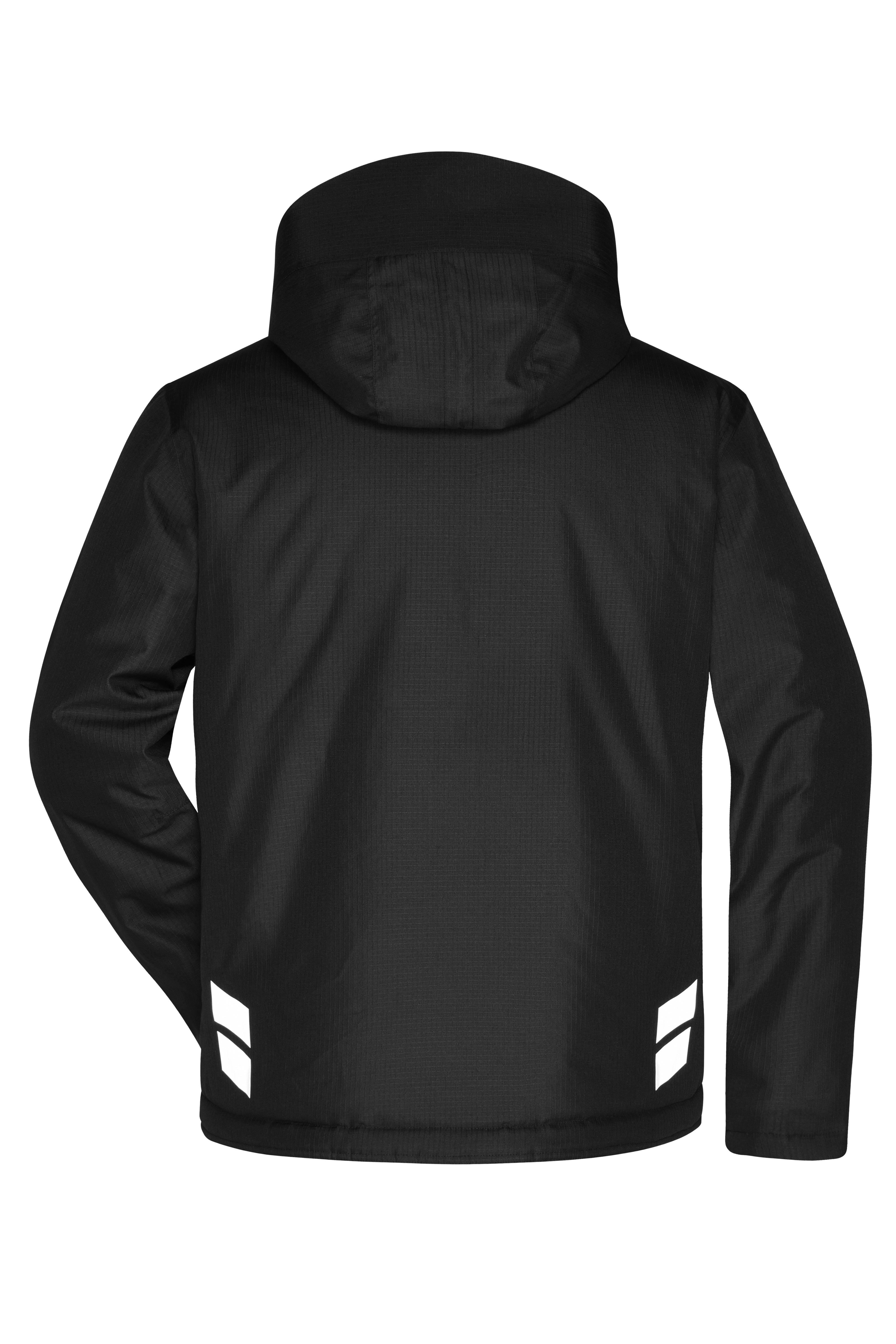 James & Nicholson® JN1815 Padded Hardshell Workwear Jacket Größe:XXL black/carbon