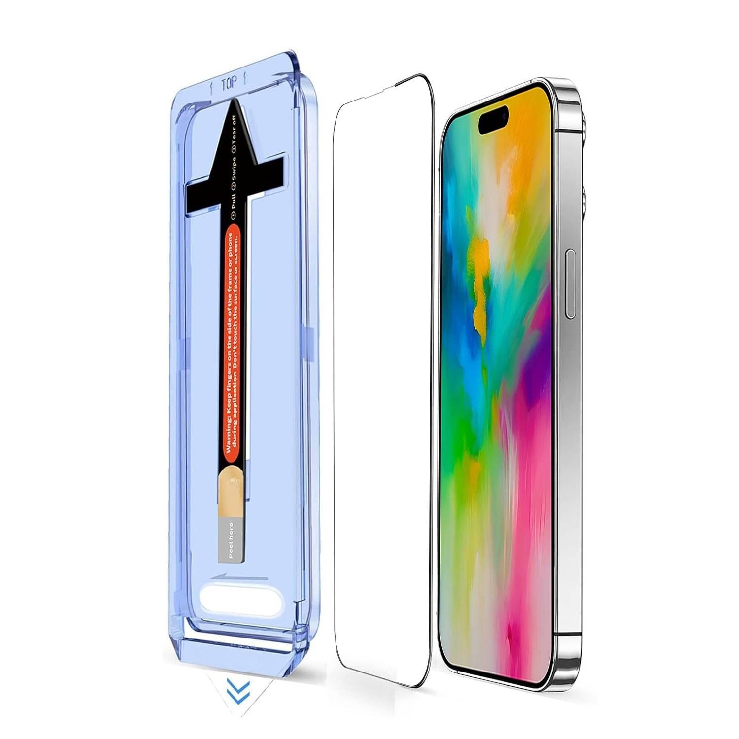Kopie von 4x 9H Panzerglas für iPhone 16 Pro Max 3D KLAR MagixBox Staubfreie Installation echtes Tempered Glass Panzerhartglas Schutzglas