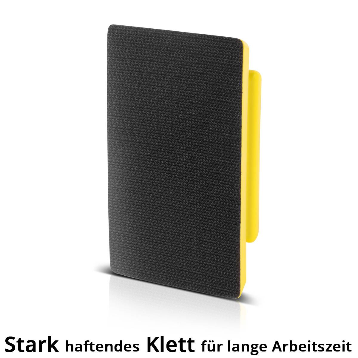 STAHLWERK Handschleifblock 2er Set aus PU-Schaumstoff mit Klett-Schleifmittel