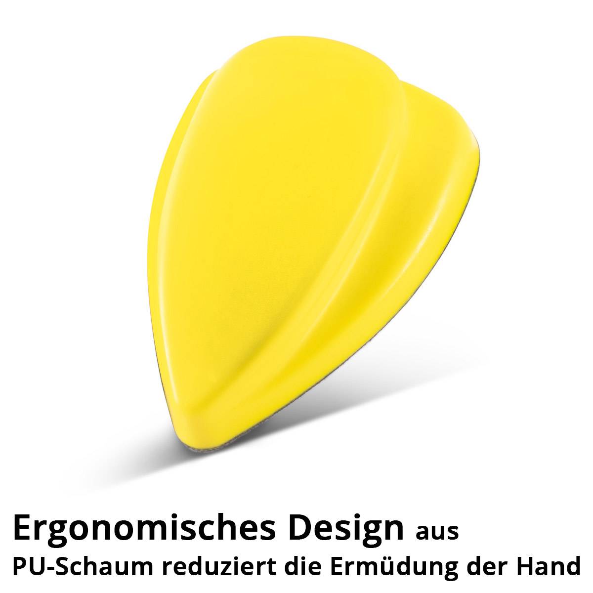 STAHLWERK Handschleifblock aus PU-Schaumstoff mit Klett-Schleifmittel 2er Set