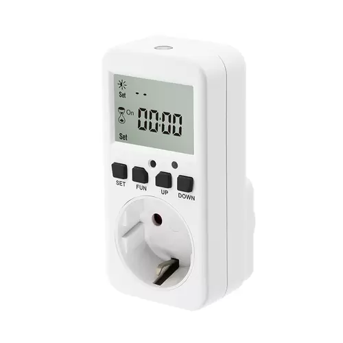 Zeitschaltuhr mit Dämmerungschalter für Schuko Steckdose 230V 50Hz max. 16A Zeitschaltuhr mit Dämmerungschalter für Schuko Steckdose 230V 50Hz max. 16A