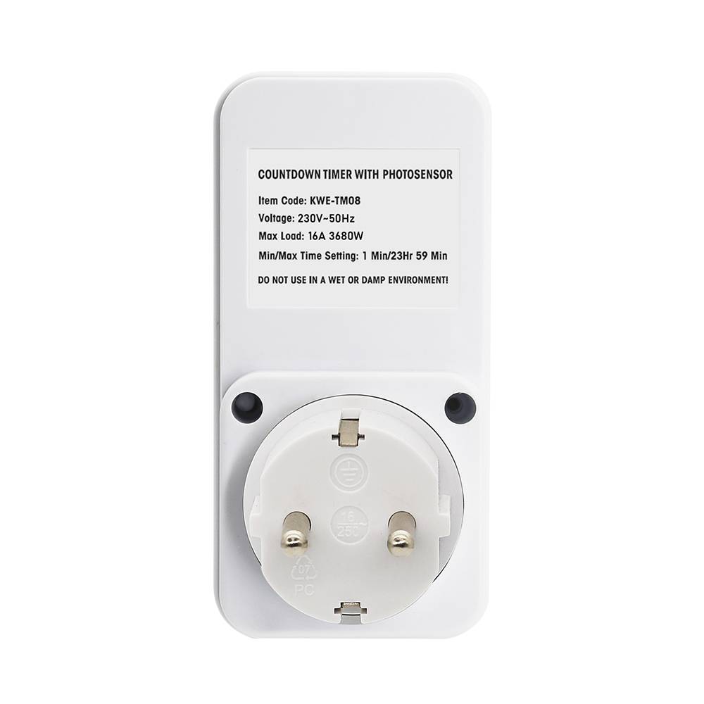 Zeitschaltuhr mit Dämmerungschalter für Schuko Steckdose 230V 50Hz max. 16A