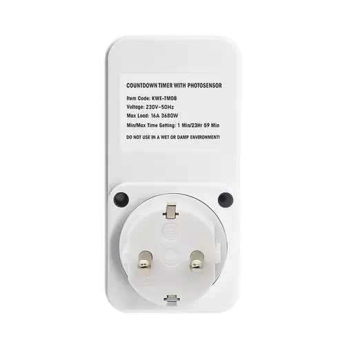 Zeitschaltuhr mit Dämmerungschalter für Schuko Steckdose 230V 50Hz max. 16A Zeitschaltuhr mit Dämmerungschalter für Schuko Steckdose 230V 50Hz max. 16A