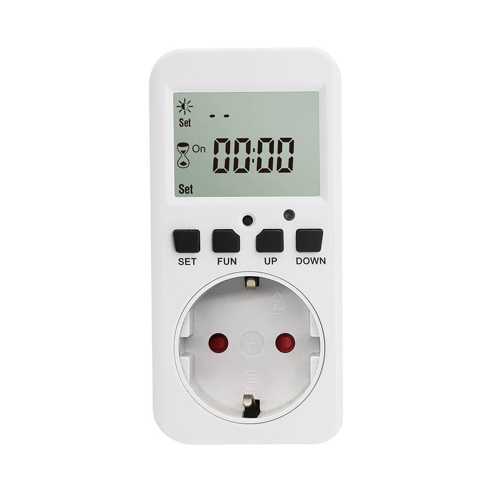 Zeitschaltuhr mit Dämmerungschalter für Schuko Steckdose 230V 50Hz max. 16A