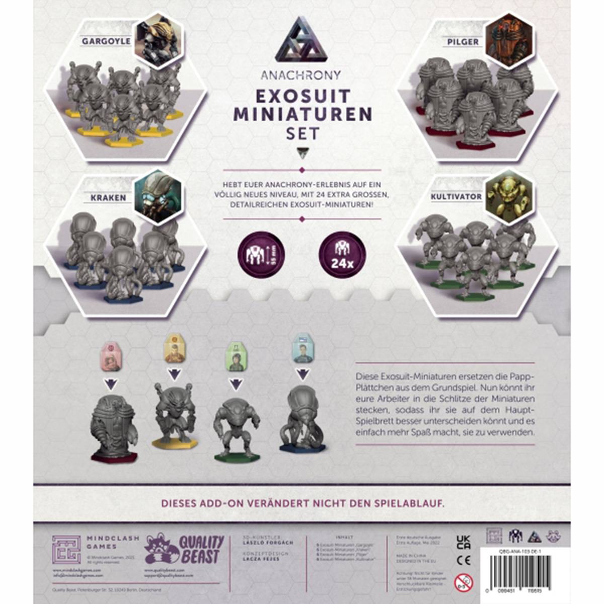 Quality Beast Anachrony Exosuit Miniaturen-Set (DE) - Erweiterung (+)