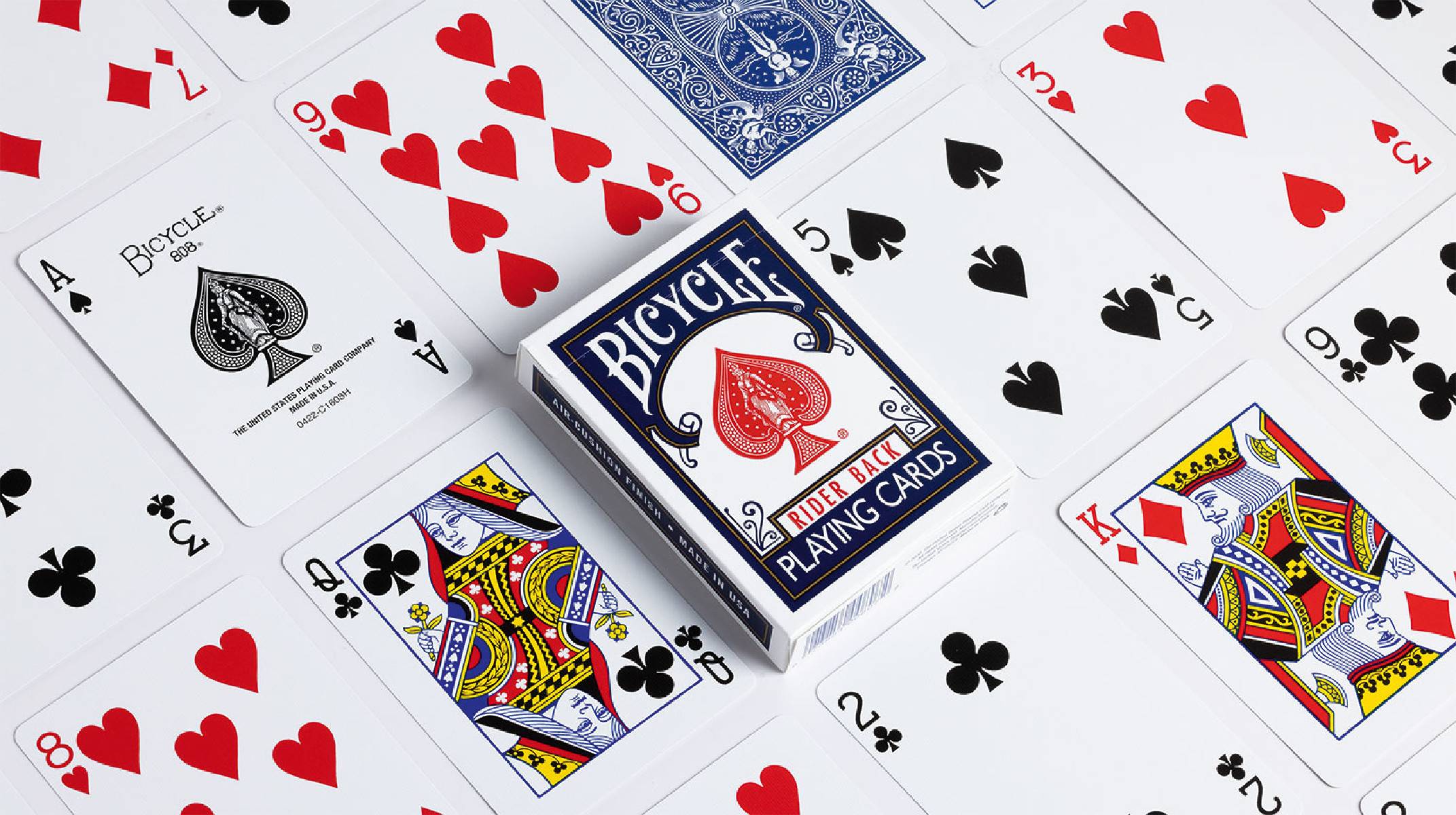 Bicycle® Kartendeck - Rider Back Standard Index (807 Classic Tuck, blau) Kartenspiel Spielkarten Pokerkarten
