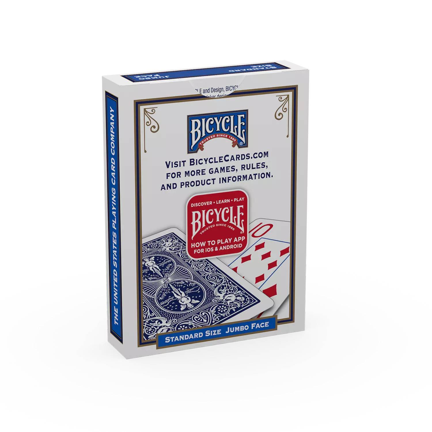 Bicycle® Kartendeck - Rider Back Jumbo Index (blau) Kartenspiel Spielkarten Kartentricks Pokerkarten
