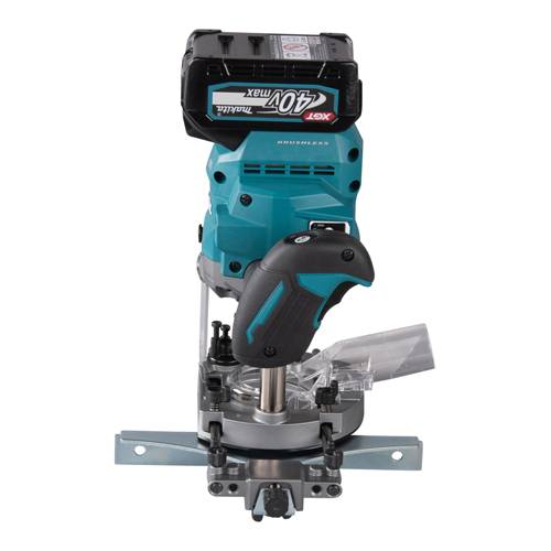 MAKITA RP001GZ - Akku-Oberfräse (40V | XGT | Frästiefe max. 60,0mm | Schnellbremse | Doppel-LED | inkl. Zubehör)