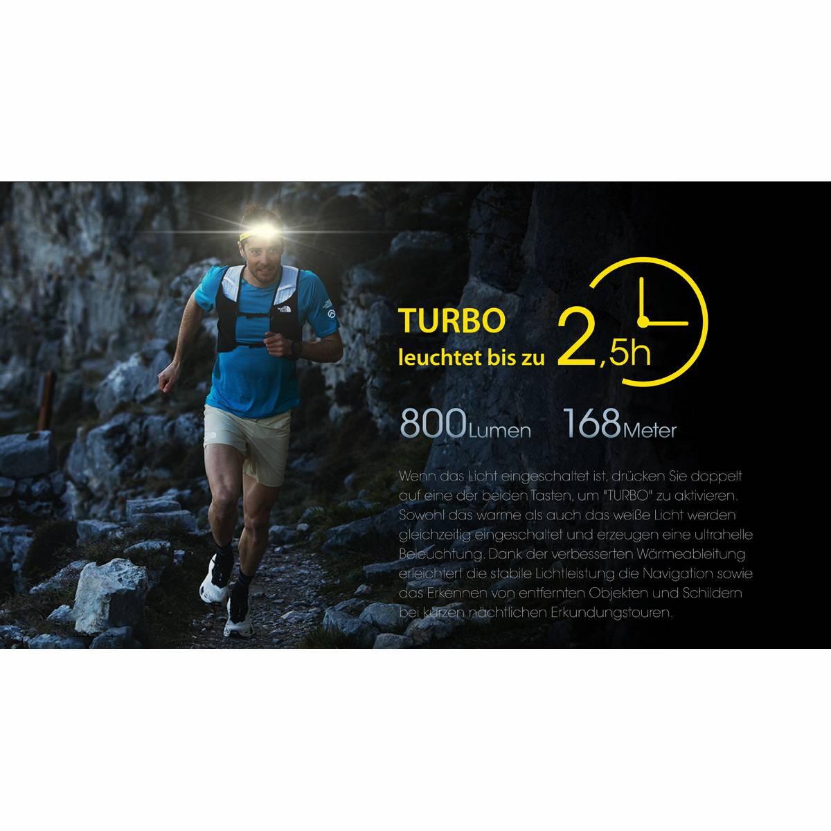 Nitecore UT27 (2024) Dual Power LED Stirnlampe 800 Lumen - Titan White