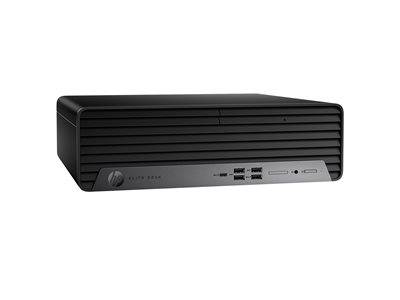 Ein schwarzer Desktop-Computer-Tower mit horizontalen Rillen auf der Vorderseite und mehreren Anschlüssen, darunter USB, Audio und ein optisches Laufwerk.