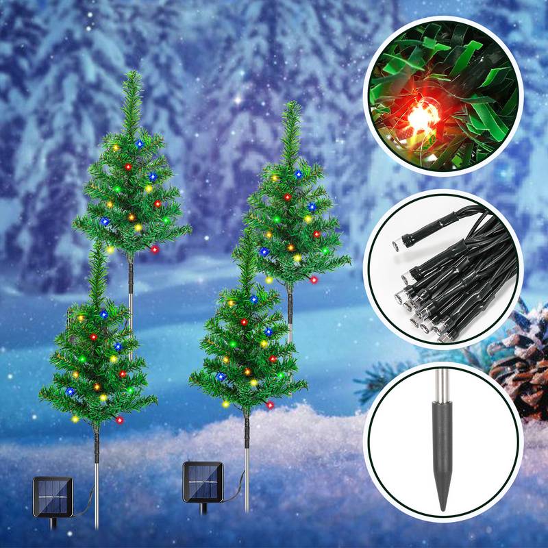 Solar Weihnachtsbeleuchtung mit 8 Leuchtmodi 4W Solarleuchte Wasserdicht IP65 für Garten, Weihnachtstag, Party Solaire Extérieur