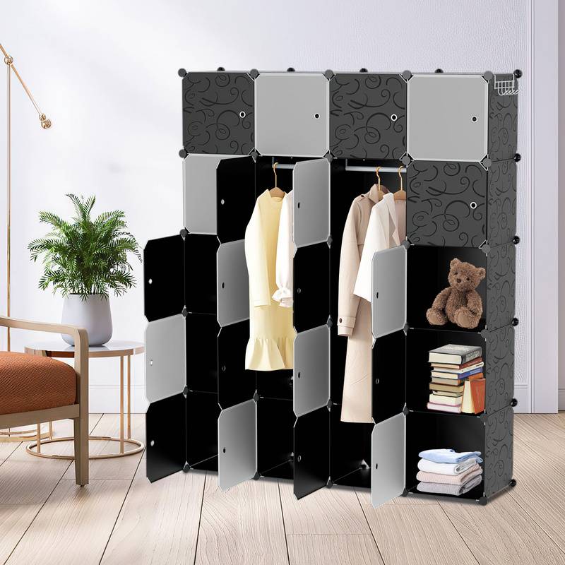 Kleiderschrank DIY Badregal Bücherregal für Miethaus Schuhregal 20 Fächer