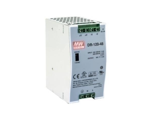 Netzteile PS-DIN-AC/48/100 Barox, Netzteile für Hutschienenmontage, 230VAC, 48-56VDC, 100W, kleinere Abmessungen als PS