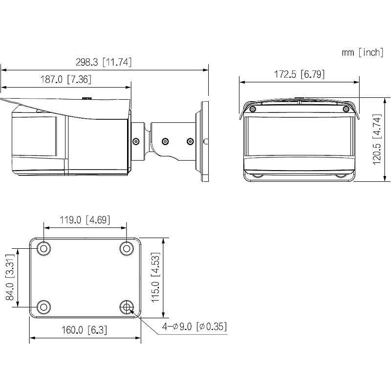 Dahua IPC-PFW8840P-A180 IP-Kamera 4x 2MPx T/N IR, 4x 1080pBullet Kamera | Blickwinkel:180° (Objektiv-Brennweite 4x 2,8