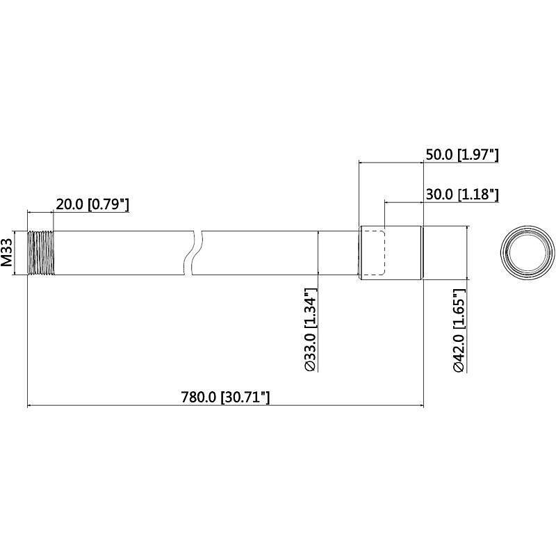 Dahua PFA117 Verlängerung, Verlängerung, Zubehörartikel | Anwendung: Videoüberwachung | Farbe: Weiß