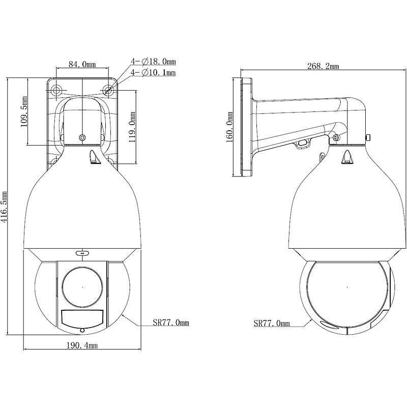 Dahua SD5A232GB-HNR IP-Kamera 1080p T/N IR PoE+, 1080pPTZ Kamera | Blickwinkel:55,8° - 2,4° (Objektiv-Brennweite 4,8 -